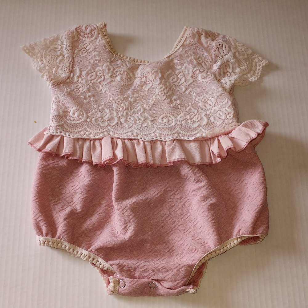 Bailey's Blossoms Pink Lace One Piece